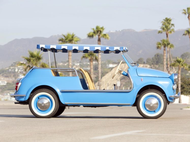 fiat, 500, Jolly, Us spec,  110 , Cars, Classic, Blue, 1958 HD Wallpaper Desktop Background