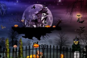 noche, Brujas, Cementerios, Halloween
