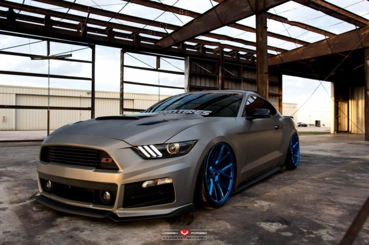 ford, Mustang, 2016, Cars, Coupe, Modified, Vossen, Wheels HD Wallpaper Desktop Background