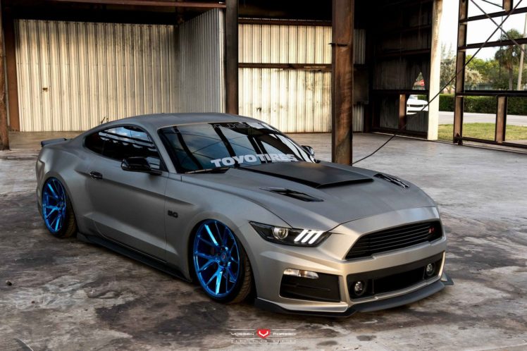 ford, Mustang, 2016, Cars, Coupe, Modified, Vossen, Wheels HD Wallpaper Desktop Background