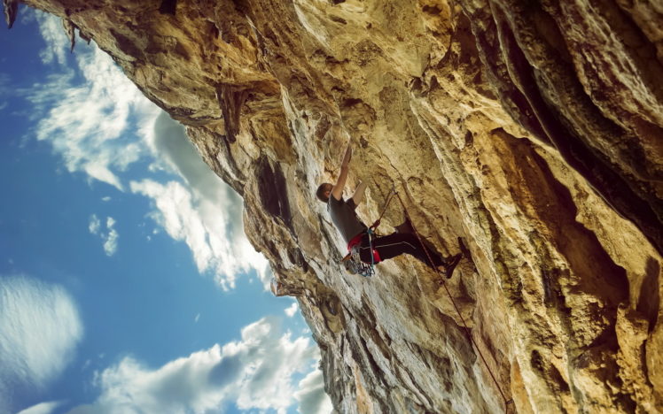 sport, Climb, Climbing, Men, Cliff, Mountains HD Wallpaper Desktop Background