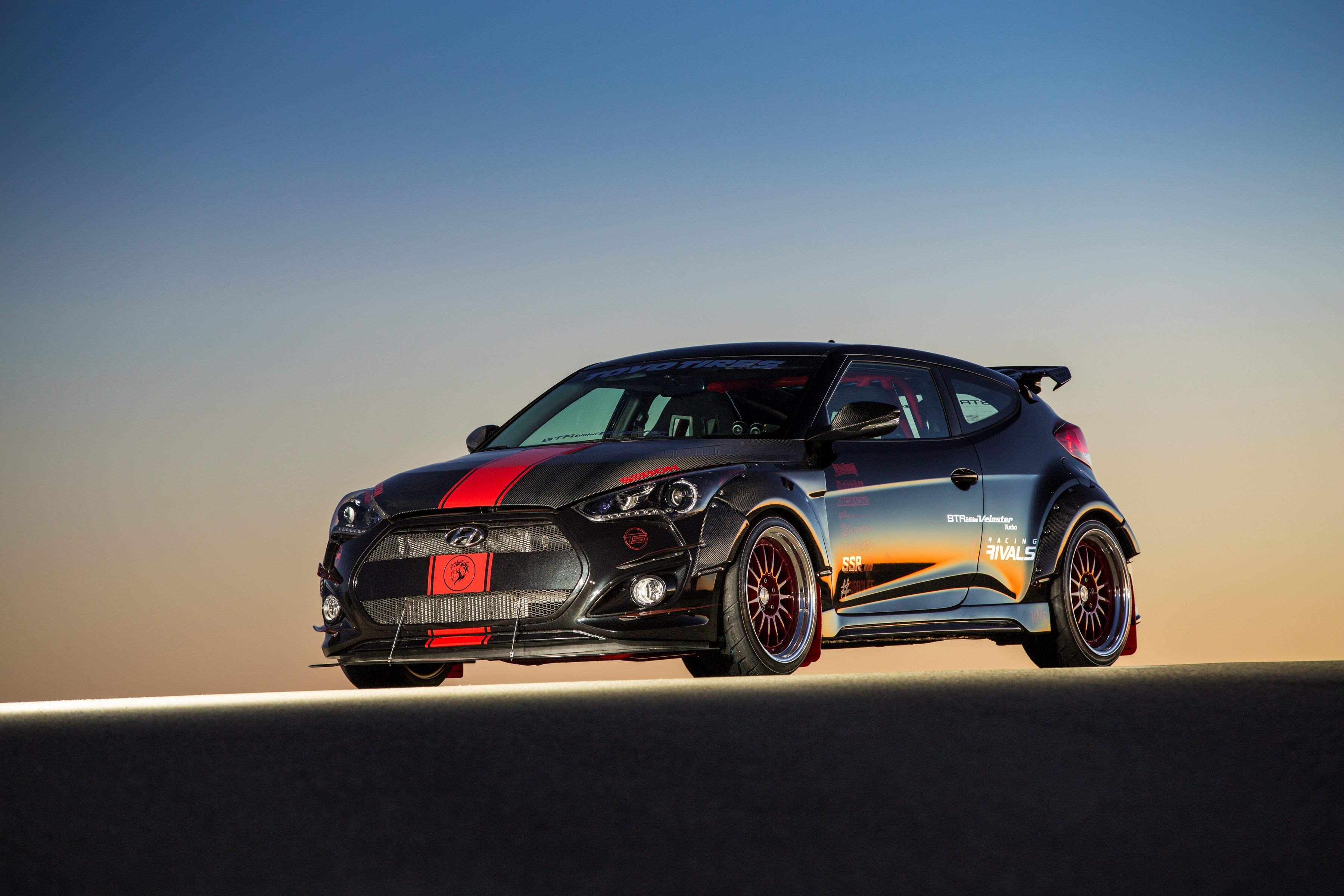 blood, Type, Racing, Hyundai, Veloster, Turbo, R spec, Modified, Sema, 2015 Wallpapers  HD / Desktop and Mobile Backgrounds