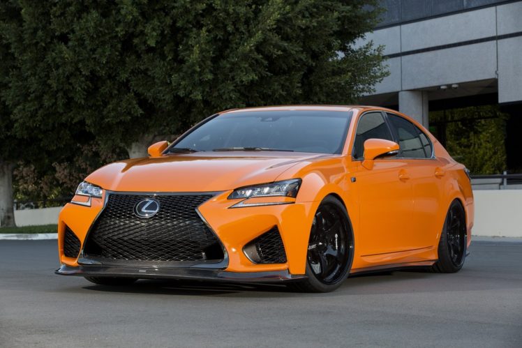 lexus, Gs f, Cars, Sedan, Orange, Modified, Sema, 2015 HD Wallpaper Desktop Background