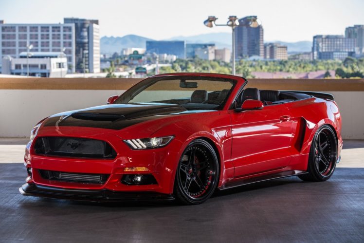 2015, Ford, Mustang, Ts, Designs, Convertible, Cars, Red, Sema, 2015 HD Wallpaper Desktop Background