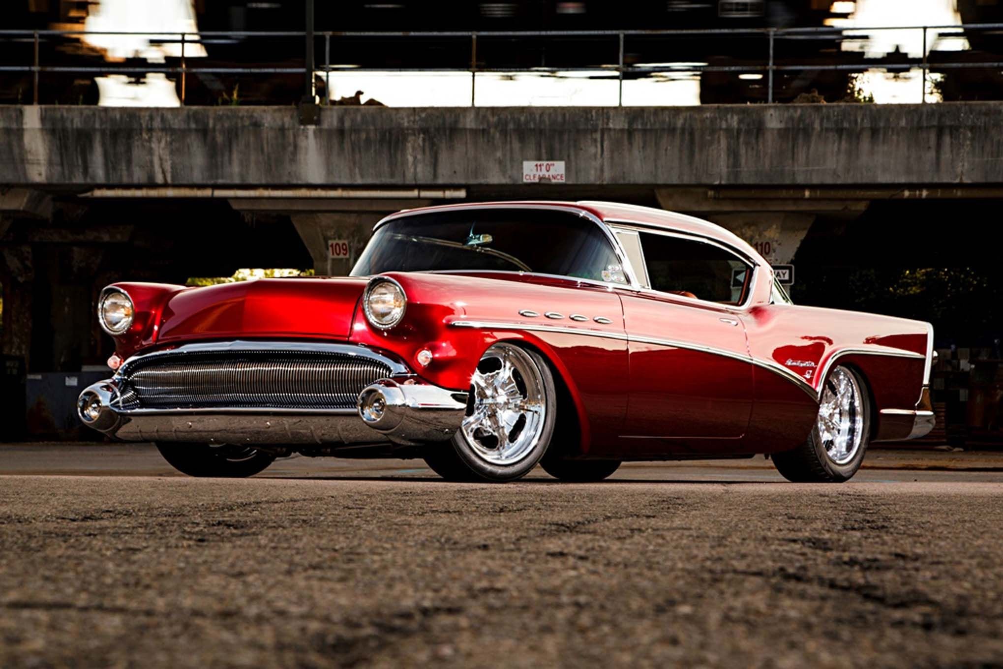 1957, Buick, Heads, Cars, Coupe, Modified, Red Wallpaper