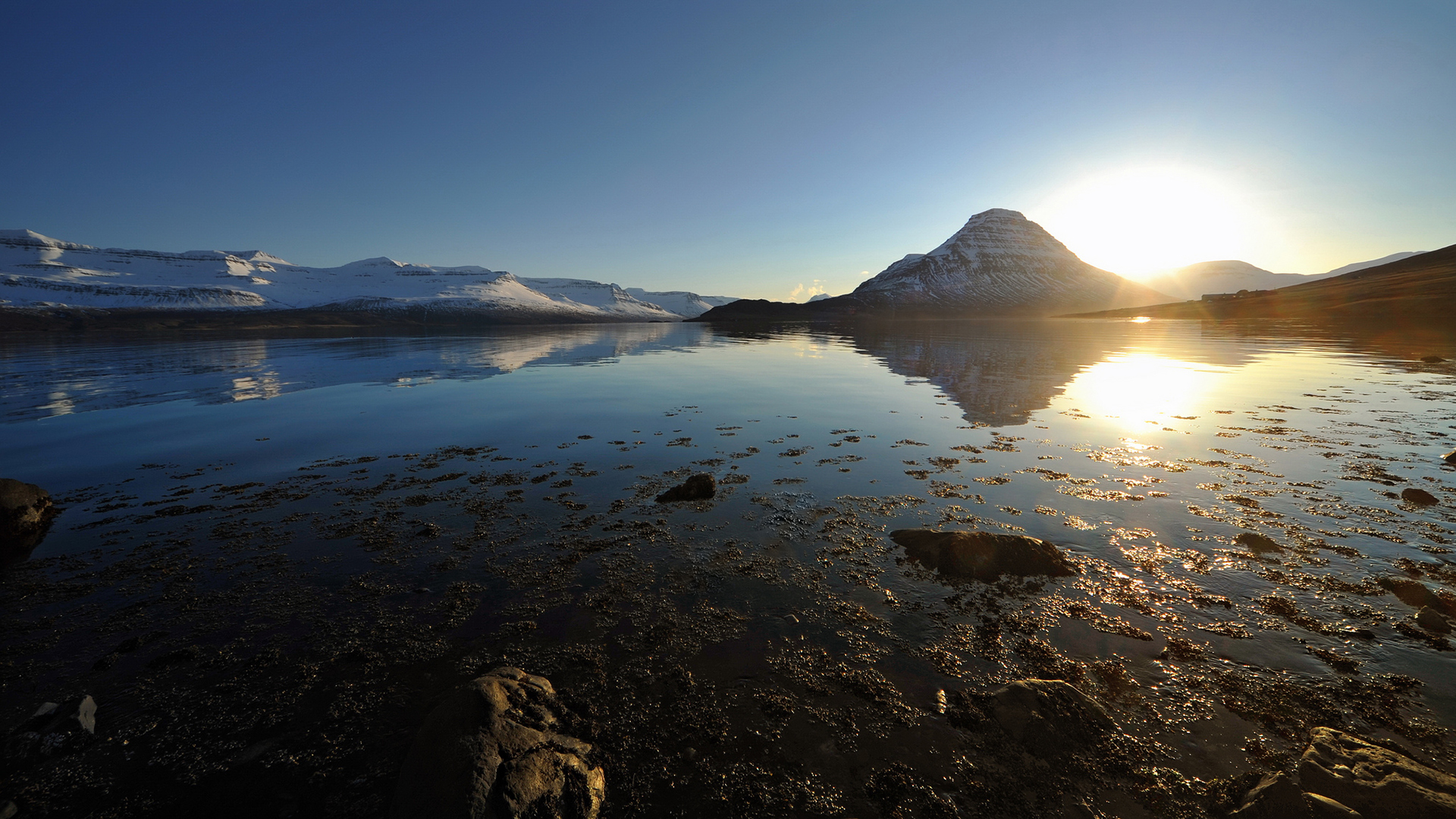 sunlight, Landscape, Reflection, Lakes, Sunrise, Sunset, Mountains Wallpaper