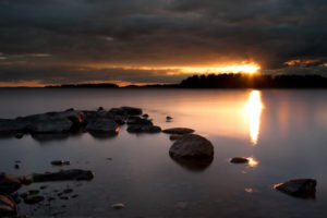 lakes, Sunset, Sunrise, Reflection, Clouds
