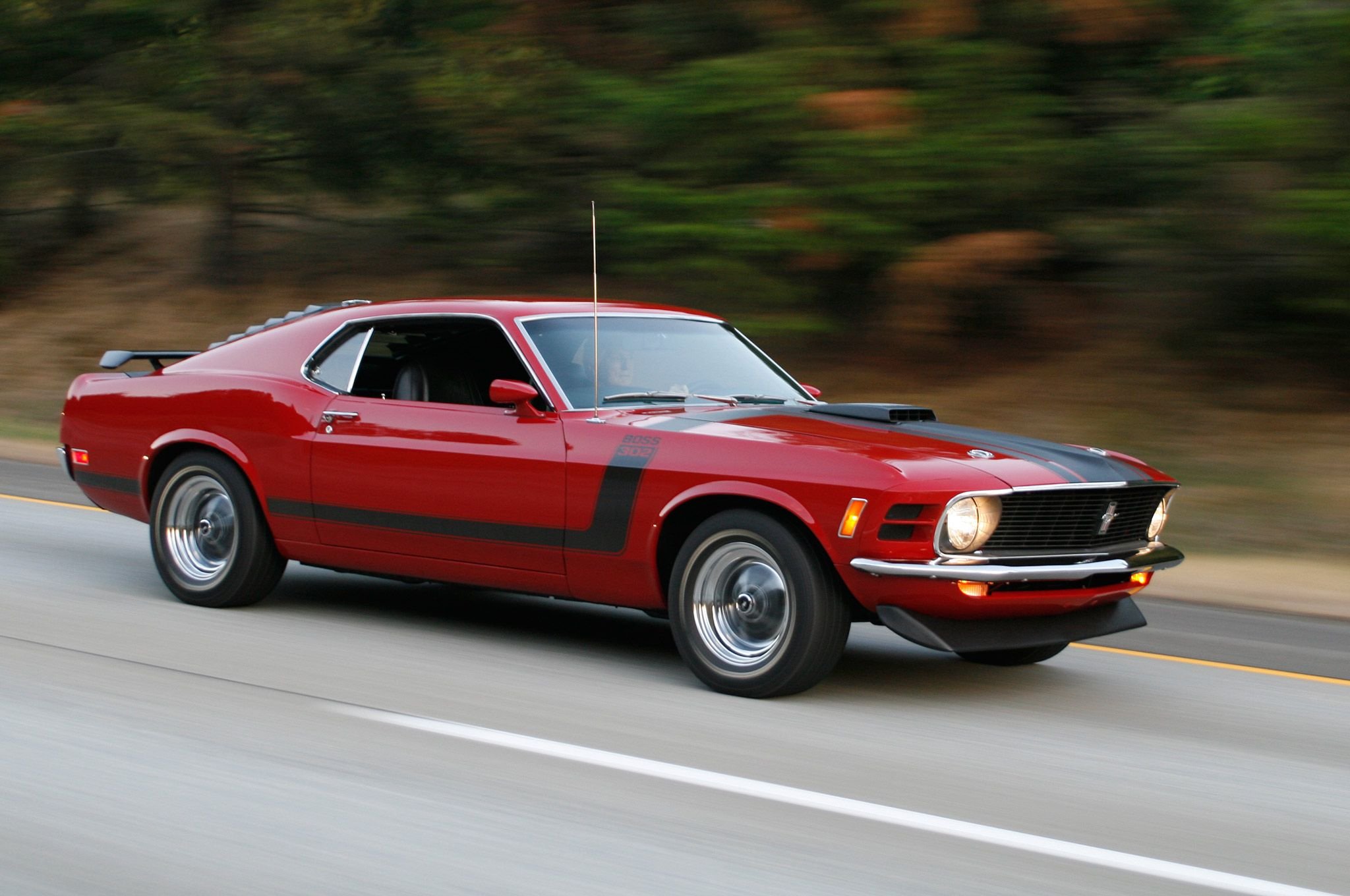 1970, Ford, Mustang, Boss, 3, 02cars, Red Wallpaper