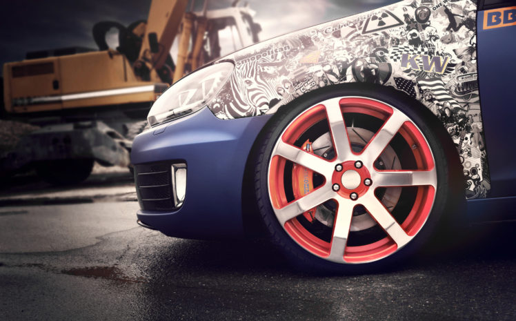 2012, Bbm motorsport, Volkswagen, Golf, Vi, Tuning, Wheel, Wheels HD Wallpaper Desktop Background