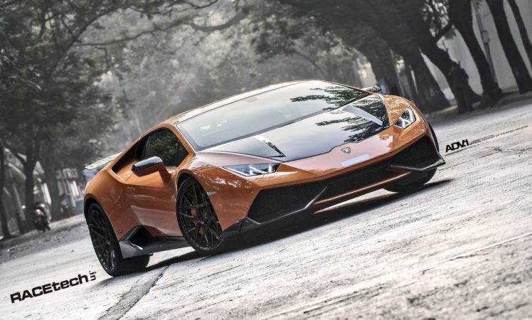 adv1, Wheels, Lamborghini, Huracan, Cars, Orange, Modified HD Wallpaper Desktop Background
