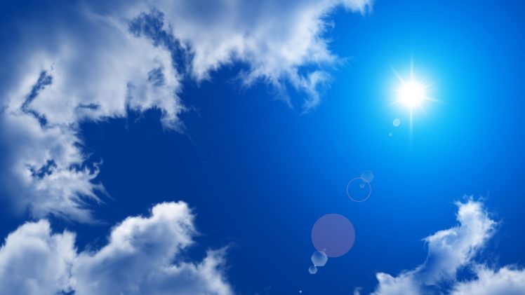 cielo, Azul, Nubes, Sol HD Wallpaper Desktop Background
