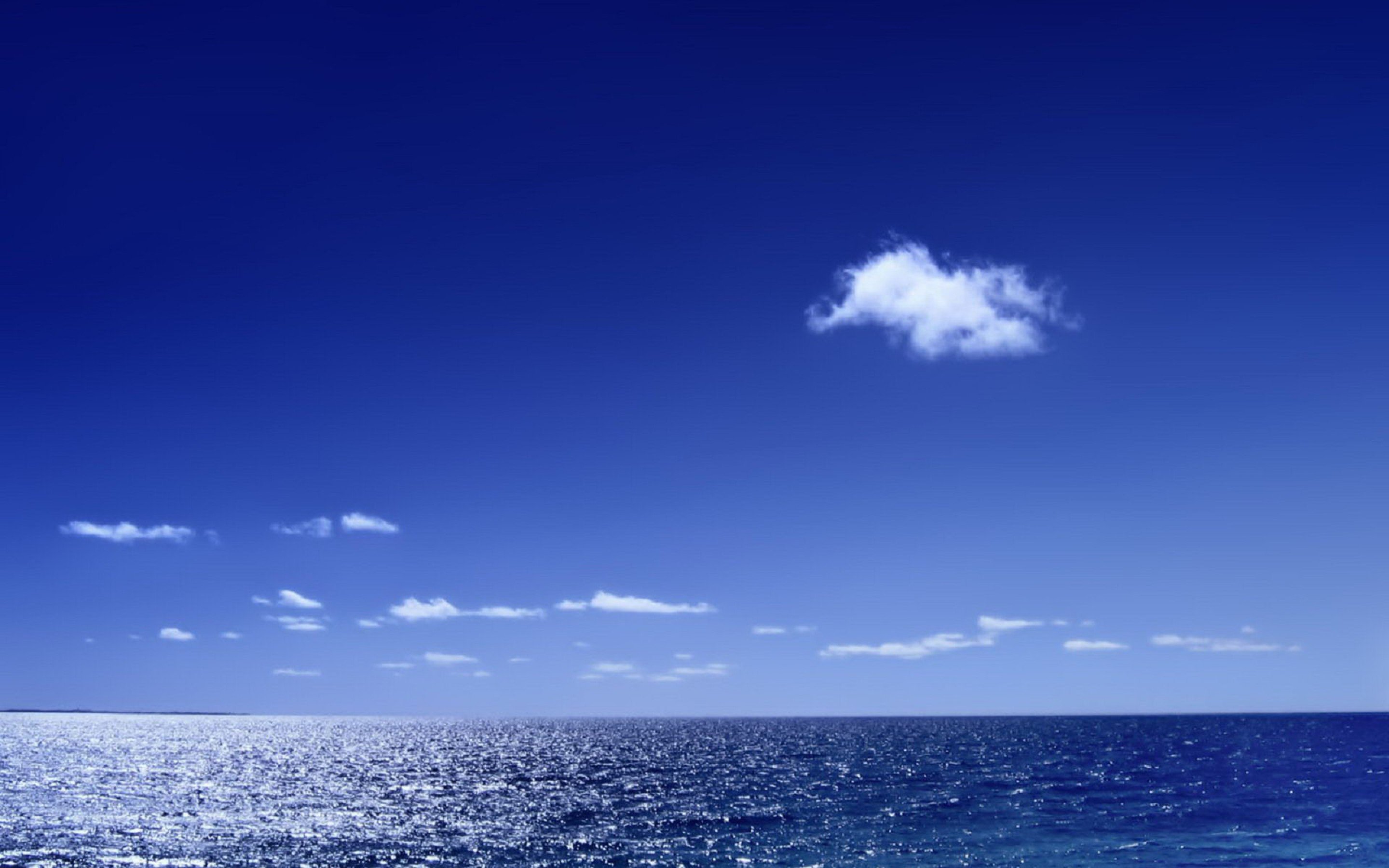 cielo, Mar, Azul, Nubes, Naturaleza Wallpaper