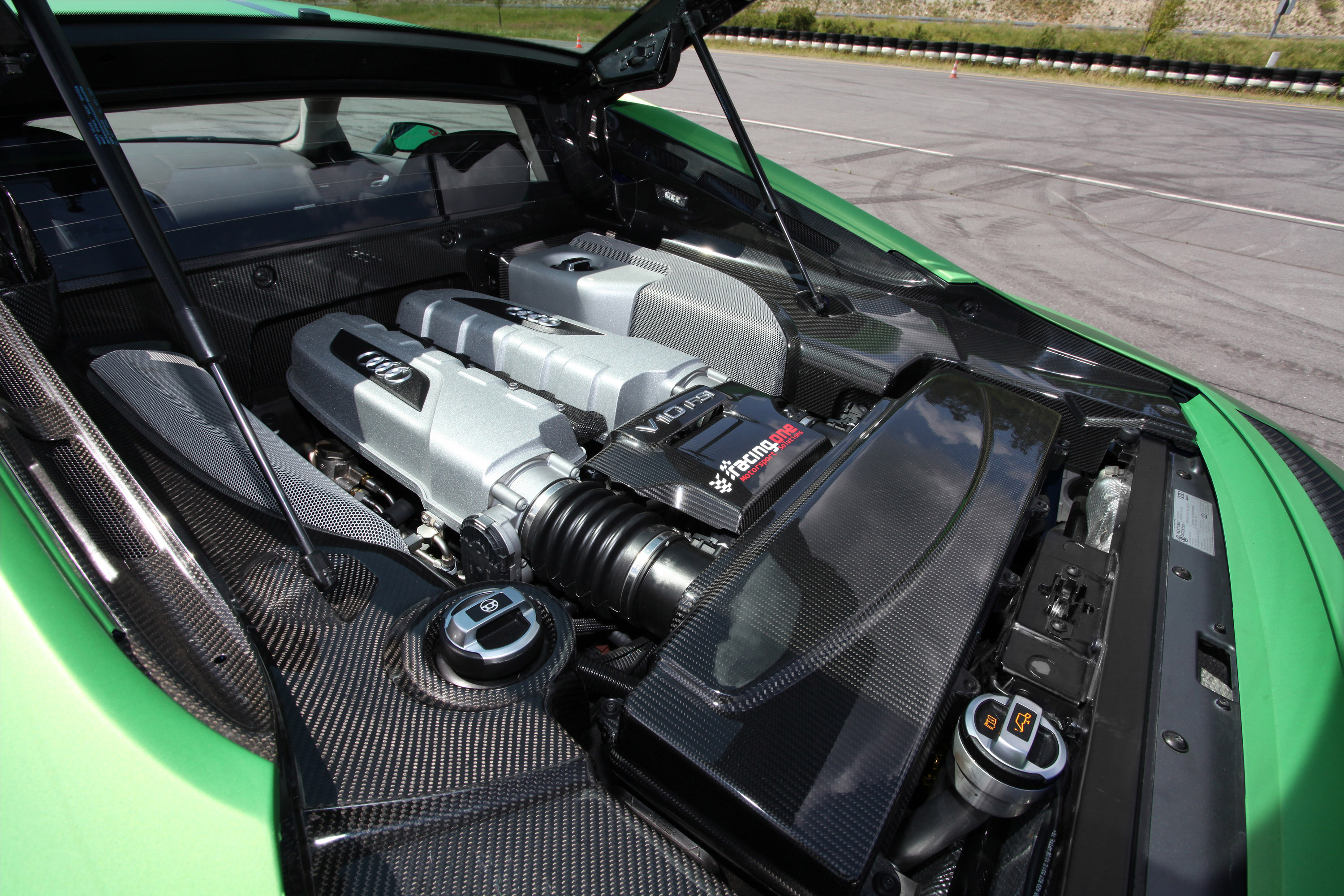 2012, Racing one, Audi, R 8, V 10, Quattro, Tuning, Engine, Engines Wallpaper
