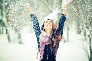 winter, Snow, Landscape, Nature, Mood, Girl