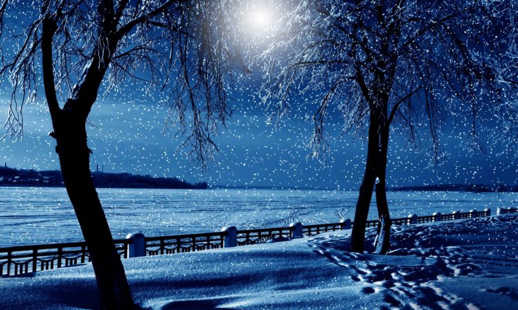 winter, Snow, Landscape, Nature, Fence HD Wallpaper Desktop Background