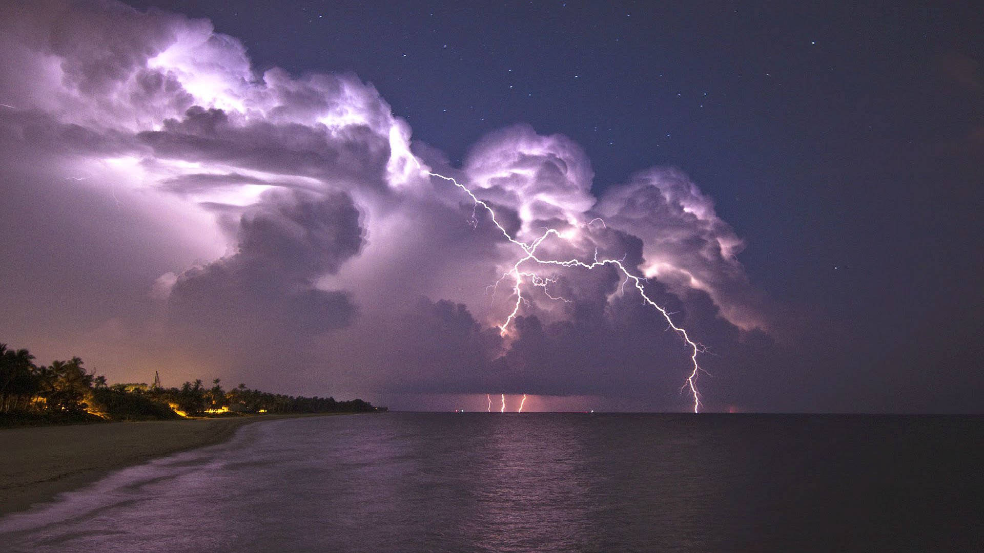 storm, Weather, Rain, Sky, Clouds, Nature, Ocean, Sea, Lightning Wallpaper