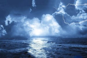 storm, Weather, Rain, Sky, Clouds, Nature, Ocean, Sea, Lightning