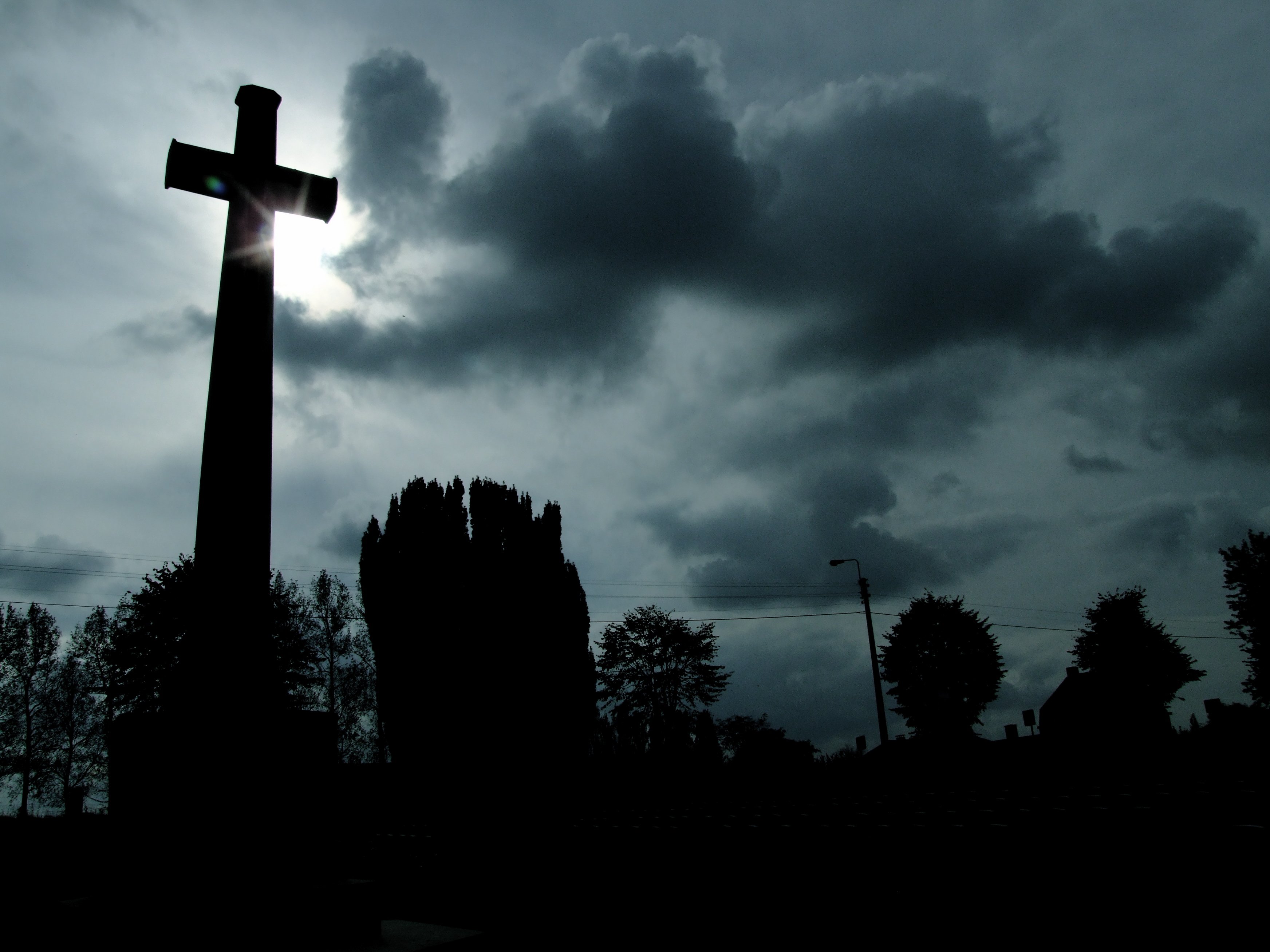 storm, Weather, Rain, Sky, Clouds, Nature, Cross, Military, Religion, Gothic Wallpaper