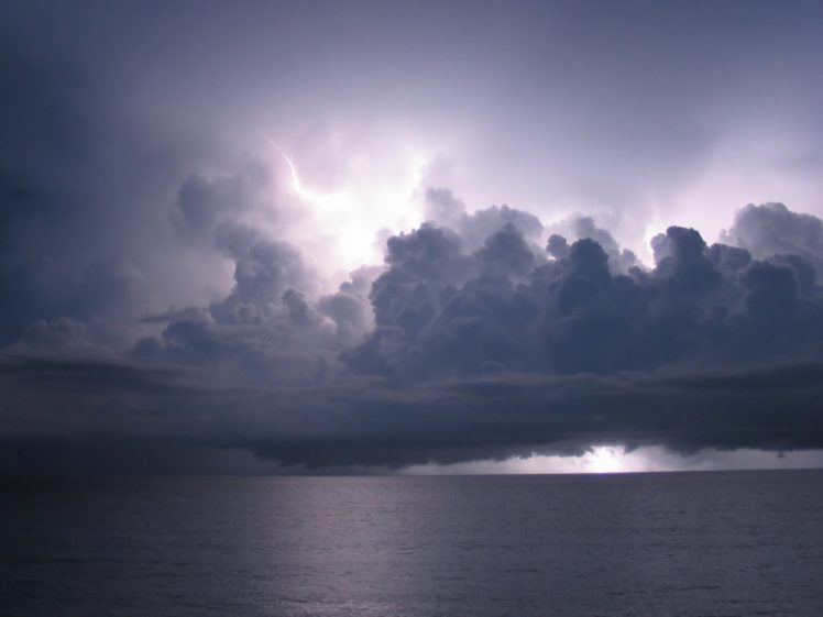 storm, Weather, Rain, Sky, Clouds, Nature, Sea, Ocean, Lightning HD Wallpaper Desktop Background