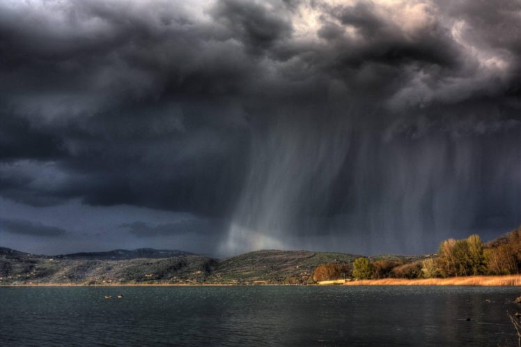 storm, Weather, Rain, Sky, Clouds, Nature, Sea, Ocean, Landscape HD Wallpaper Desktop Background