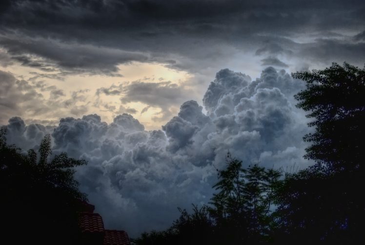 storm, Weather, Rain, Sky, Clouds, Nature, Mountains, Forest, Mood HD Wallpaper Desktop Background