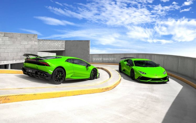 2016, Lamborghini, Huracan, Akrapovic, Exhaust, Green, Cars HD Wallpaper Desktop Background