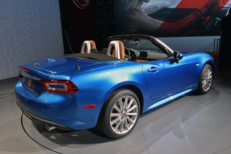 124, 2016, Cars, Fiat, Blue, Spider HD Wallpaper Desktop Background