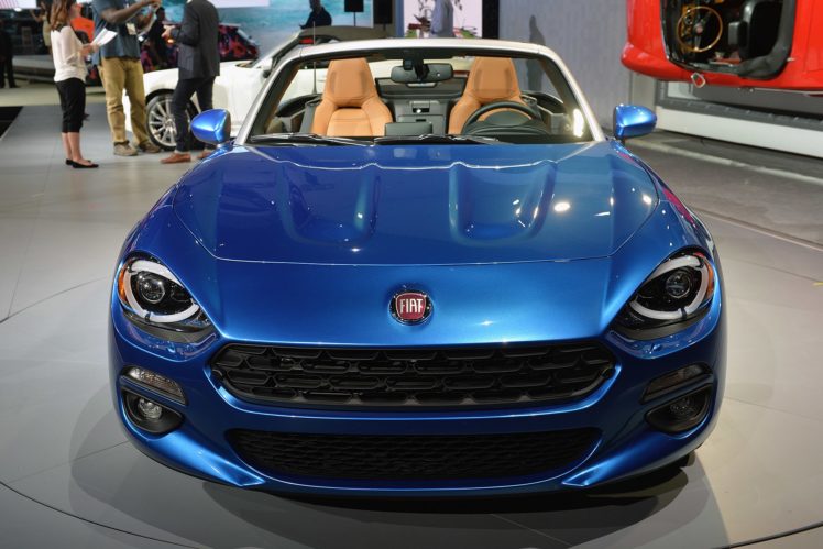 124, 2016, Cars, Fiat, Blue, Spider HD Wallpaper Desktop Background