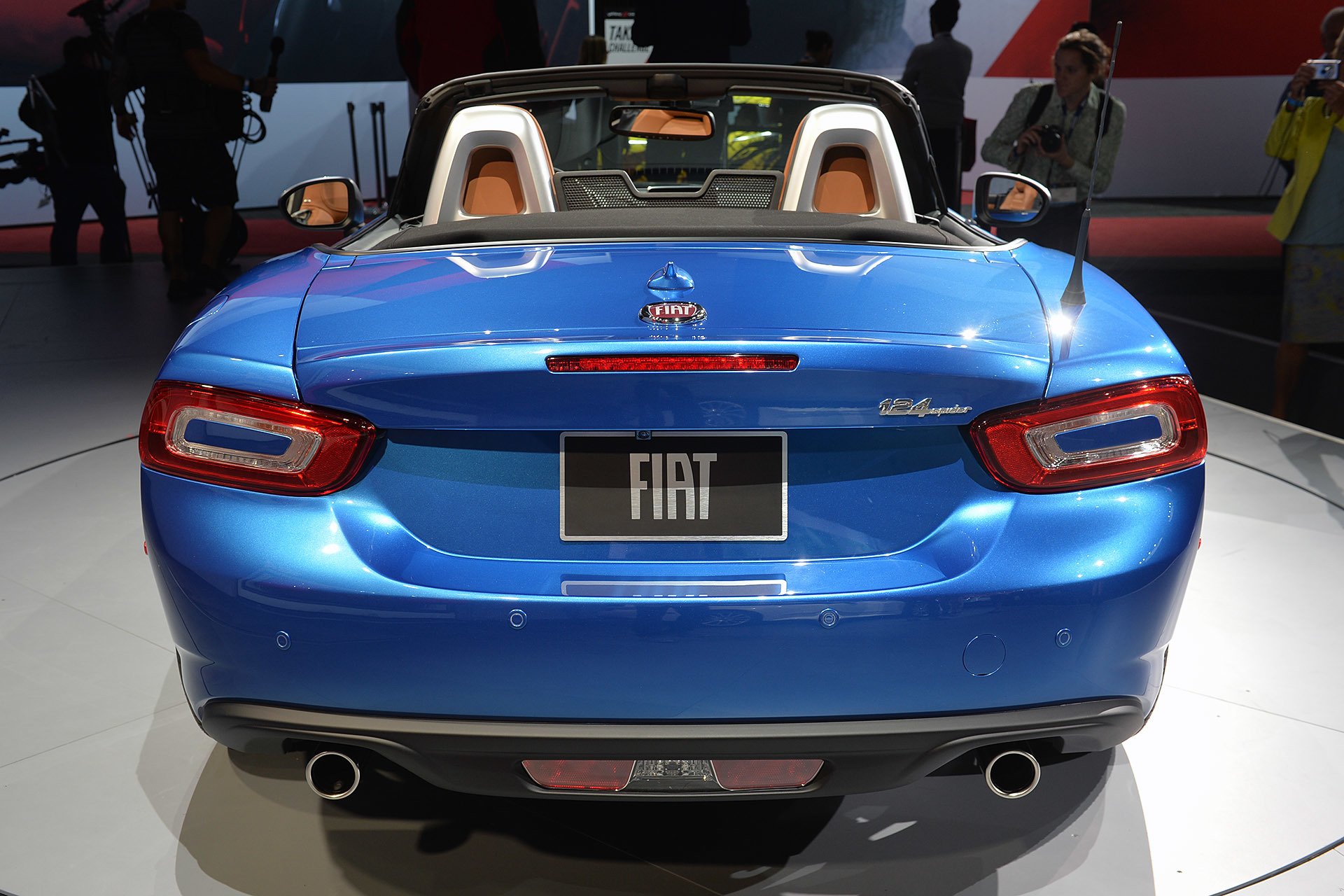 124, 2016, Cars, Fiat, Blue, Spider Wallpaper