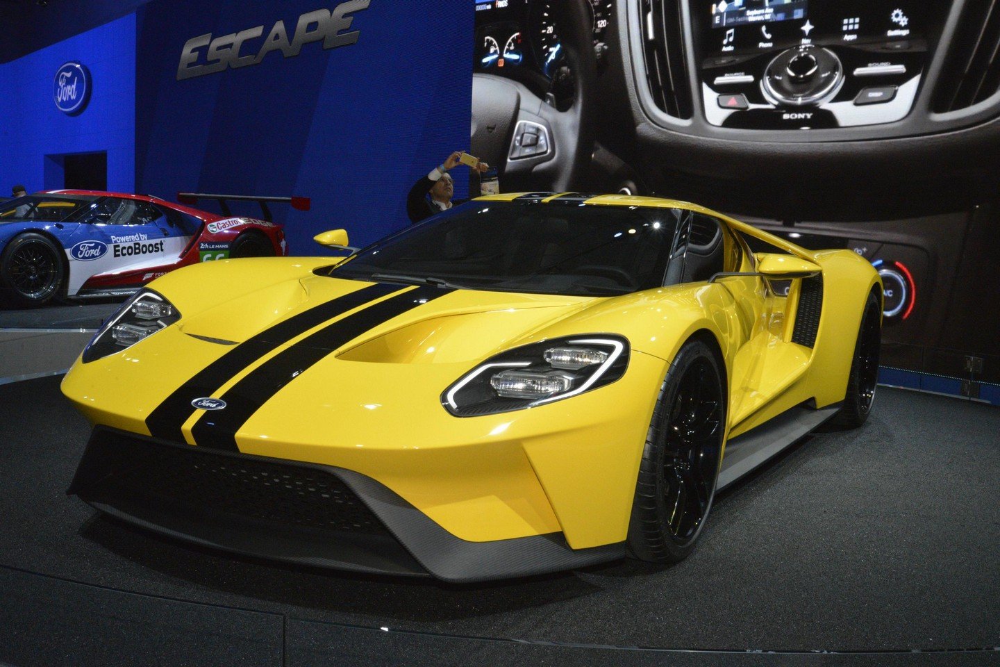 2016, Ford gt, Concept, Cars, Coupe, Yellow, Livery Wallpaper