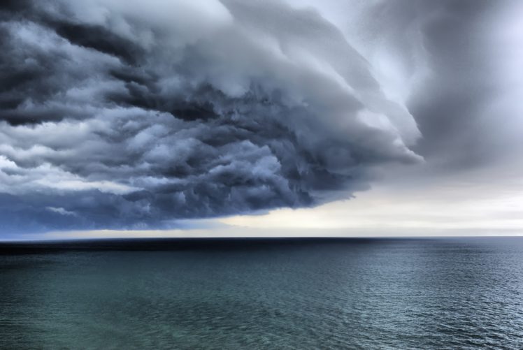 storm, Weather, Rain, Sky, Clouds, Nature, Sea, Ocean HD Wallpaper Desktop Background