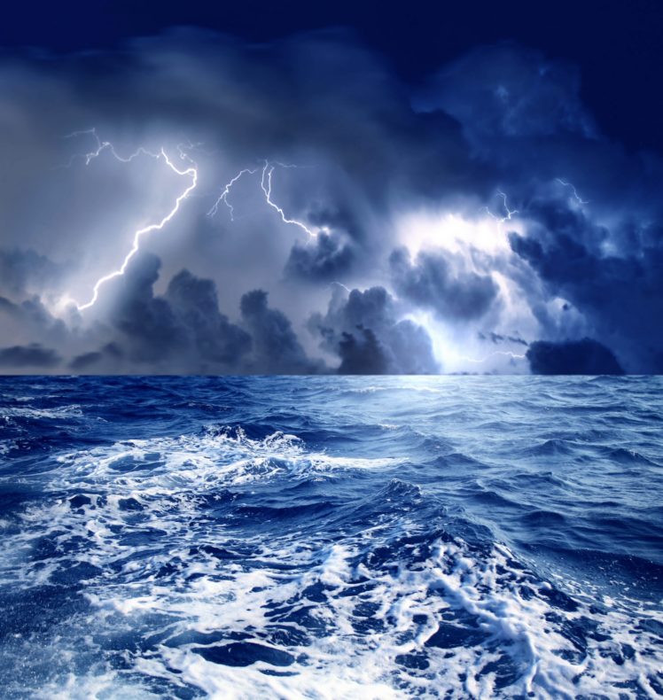 storm, Weather, Rain, Sky, Clouds, Nature, Sea, Ocean, Lightning HD Wallpaper Desktop Background