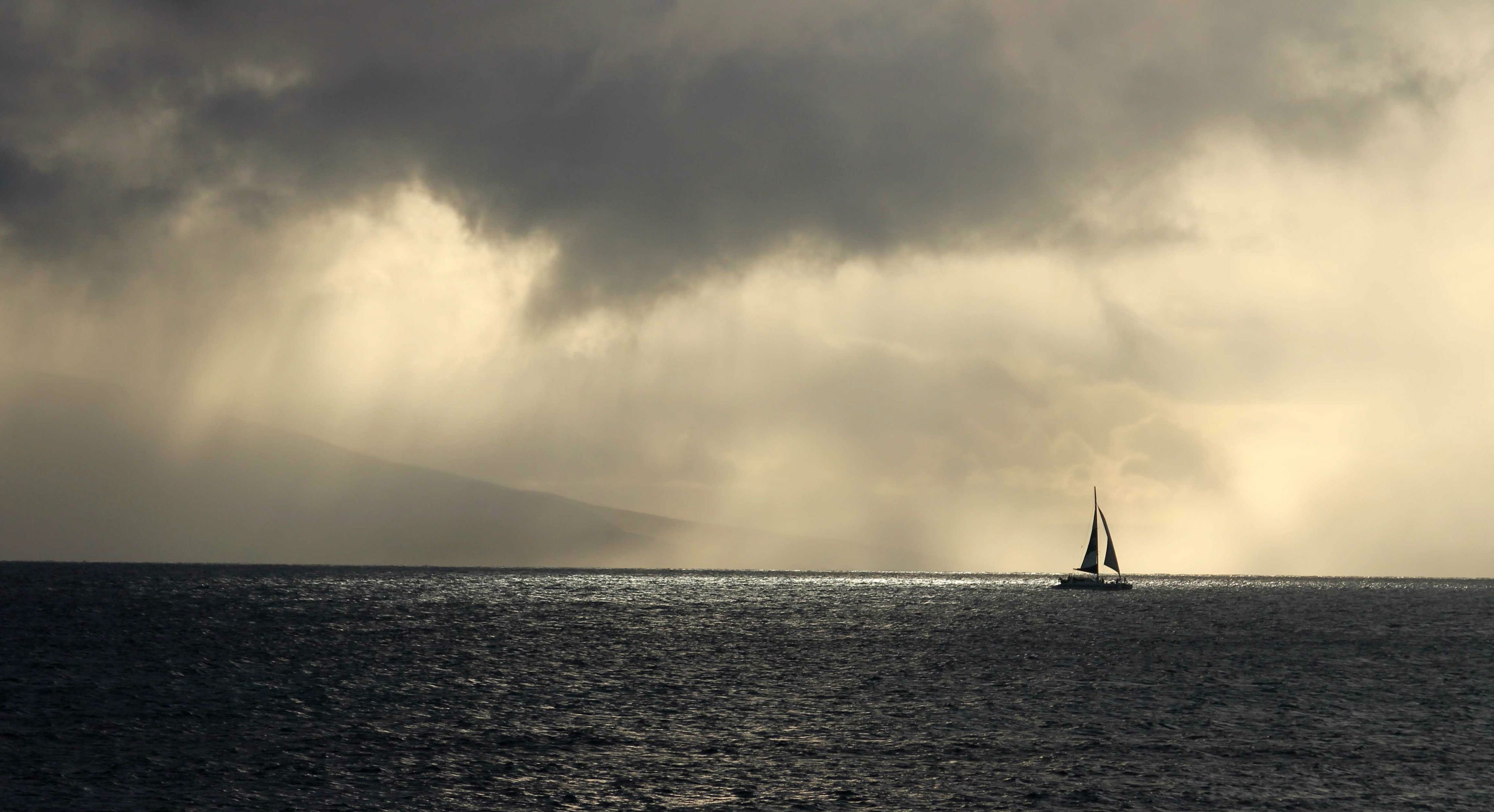 storm, Weather, Rain, Sky, Clouds, Nature, Sea, Ocean, Waves, Sailing, Boat, Ship Wallpaper