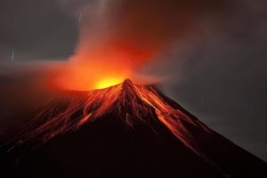 volcan, Erupcion, Montaa