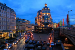moscow, Roads, Buildings, Building, City, Cities, Cars, Night, Lights