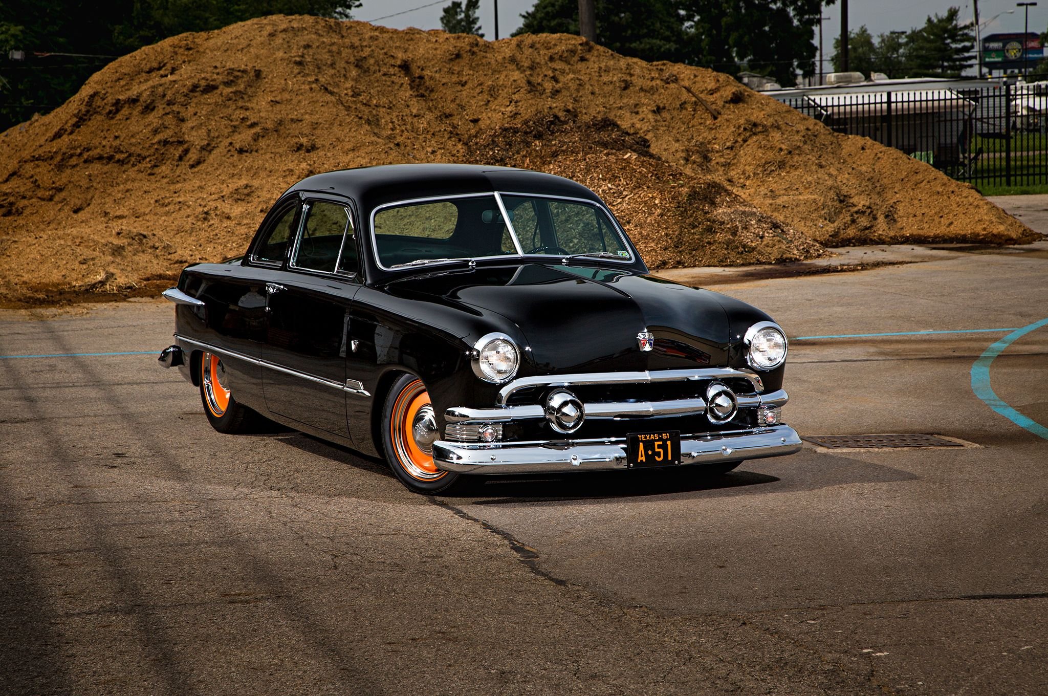 1951, Ford, Club, Coupe, Hot, Rod, Rods, Custom, Retro Wallpaper