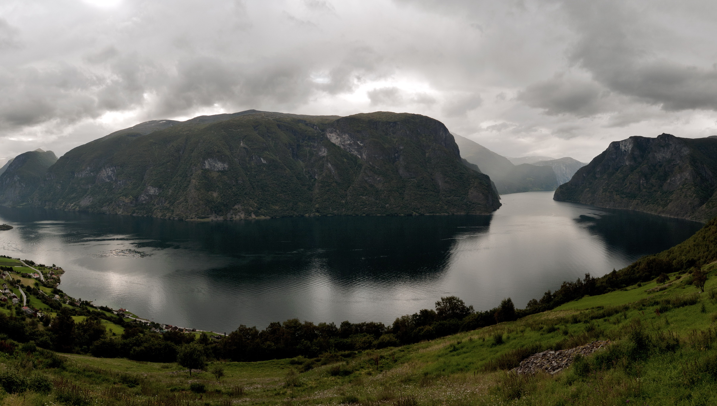 scenery, Norway, Aurlands, Fjord, Nature, Landscapes, Clouds Wallpaper