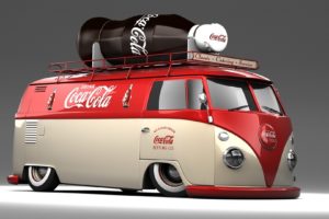 volkswagen, Bus, Volkswagen, Classic, Car, Classic, Coca cola, Coke, Tuning, Coca, Cola, Products