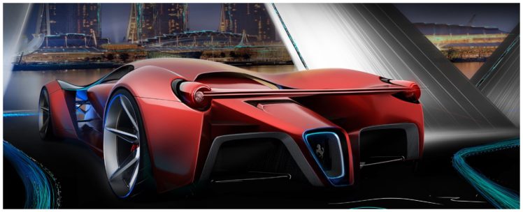 ferrari, F80, Supercar, Concept, Race, Racing HD Wallpaper Desktop Background