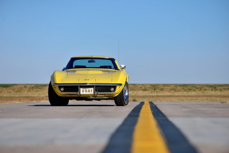 1969, Chevrolet, Corvette,  c3 , Stingray, L71, Sport, Coupe, Cars, Yellow HD Wallpaper Desktop Background