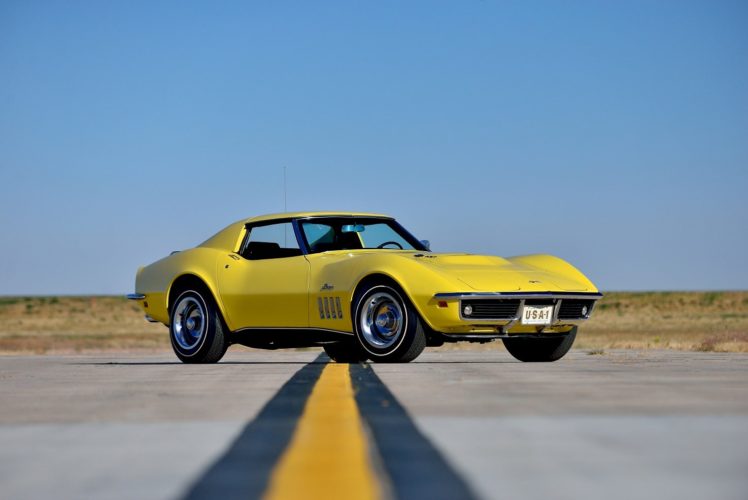 1969, Chevrolet, Corvette,  c3 , Stingray, L71, Sport, Coupe, Cars, Yellow HD Wallpaper Desktop Background