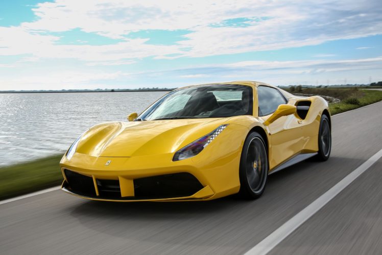 2015, 488, Cars, Ferrari, Spider, Yellow HD Wallpaper Desktop Background