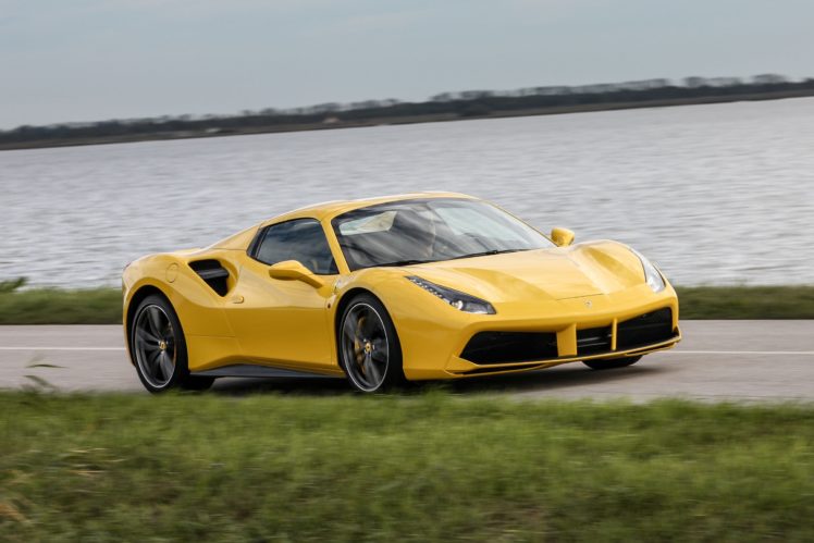 2015, 488, Cars, Ferrari, Spider, Yellow HD Wallpaper Desktop Background