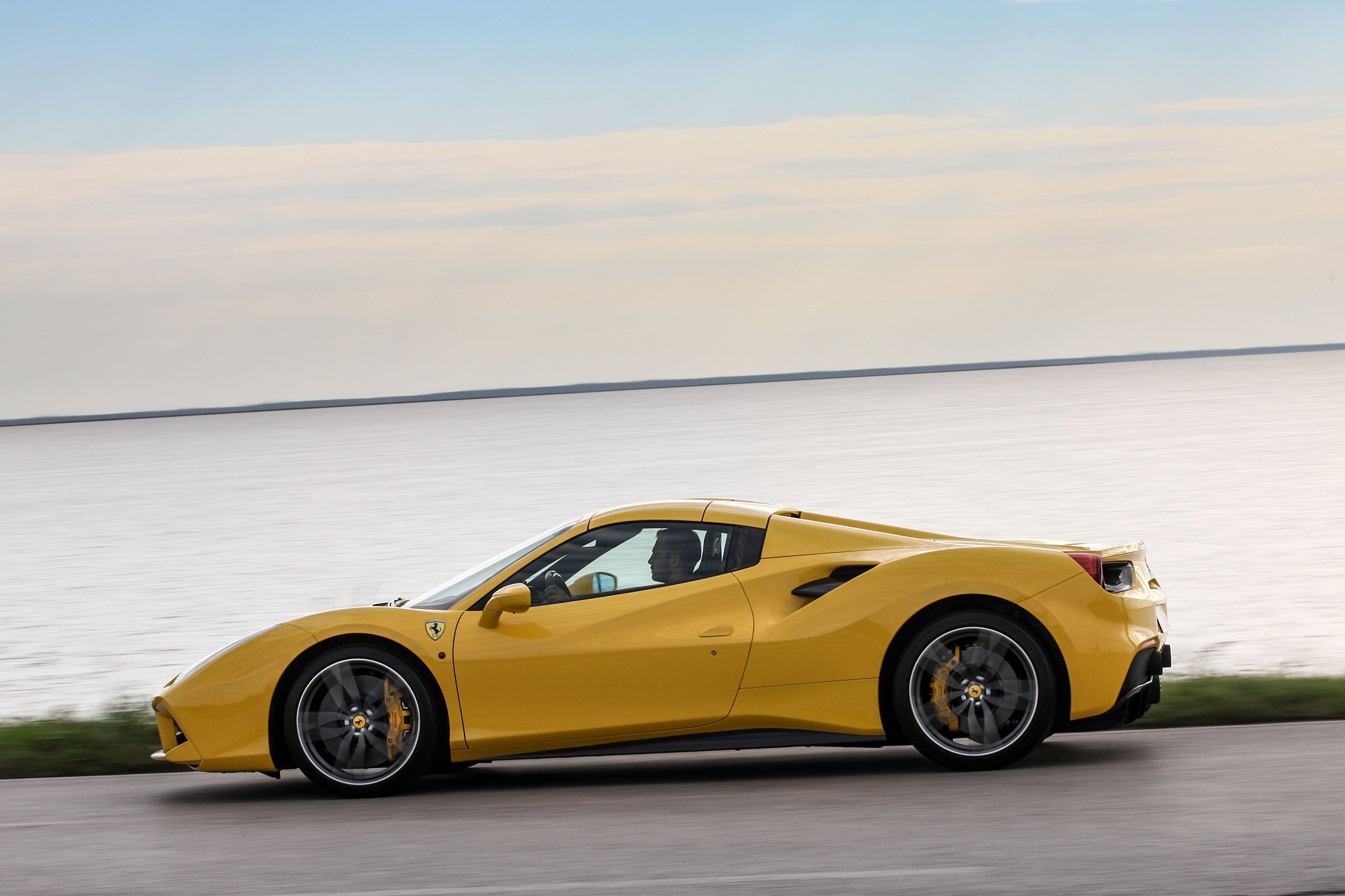 2015, 488, Cars, Ferrari, Spider, Yellow Wallpaper