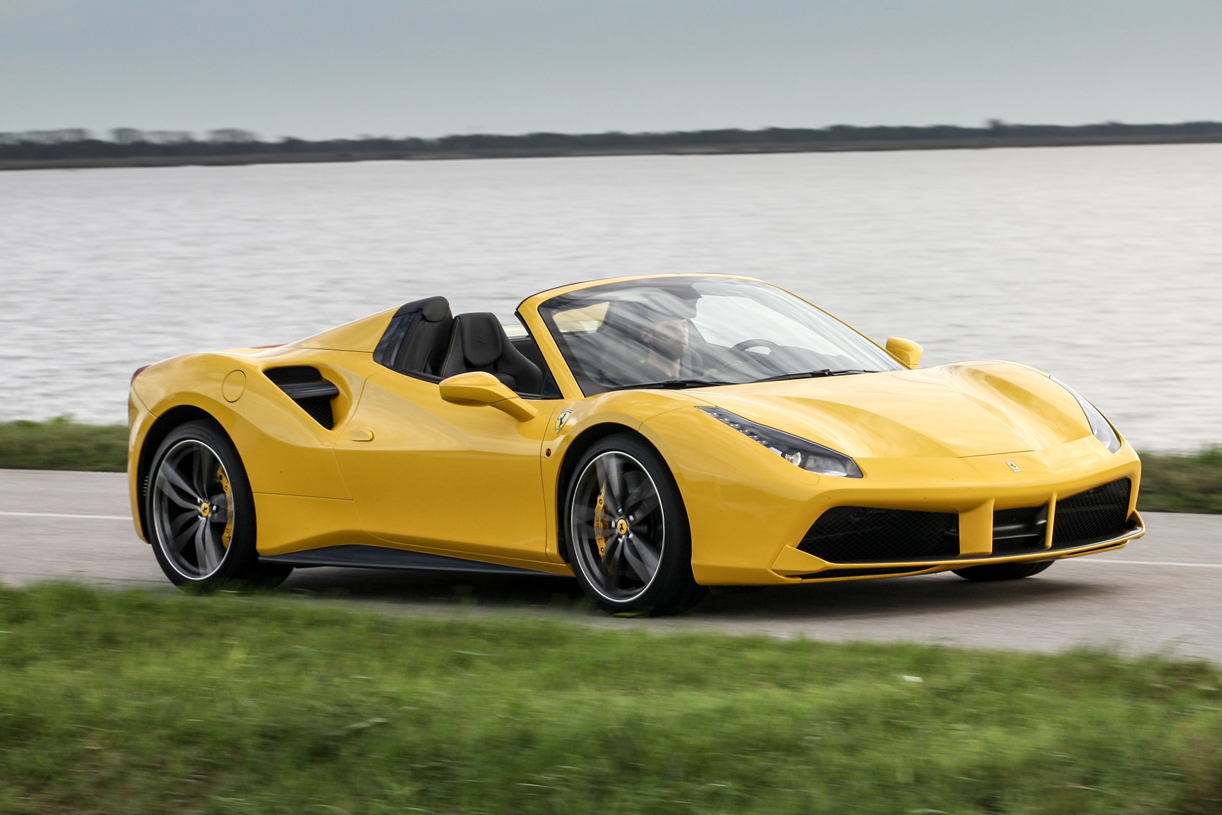 2015, 488, Cars, Ferrari, Spider, Yellow Wallpaper