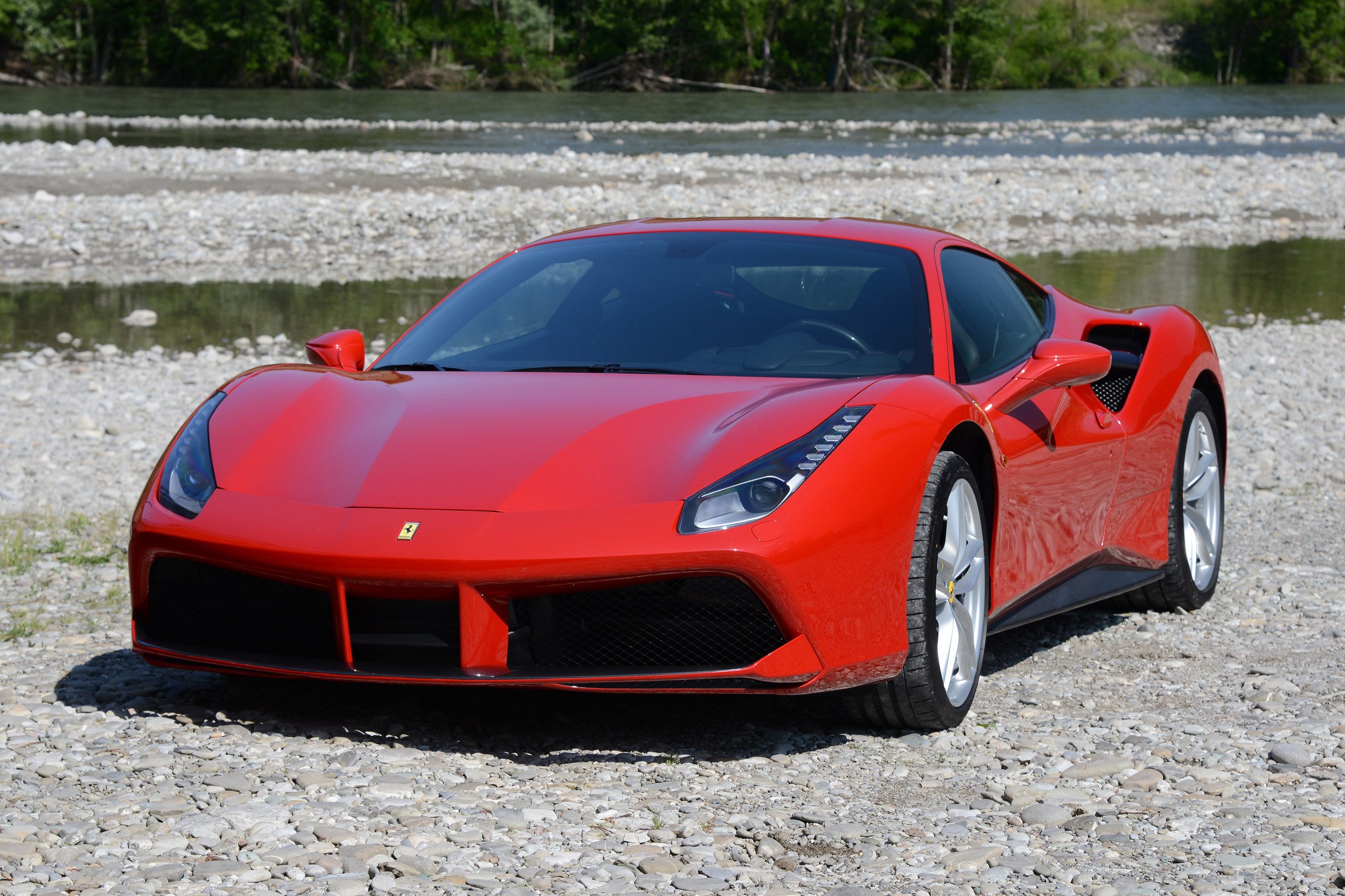 2015, 488, Cars, Ferrari, Gtb, Red Wallpaper