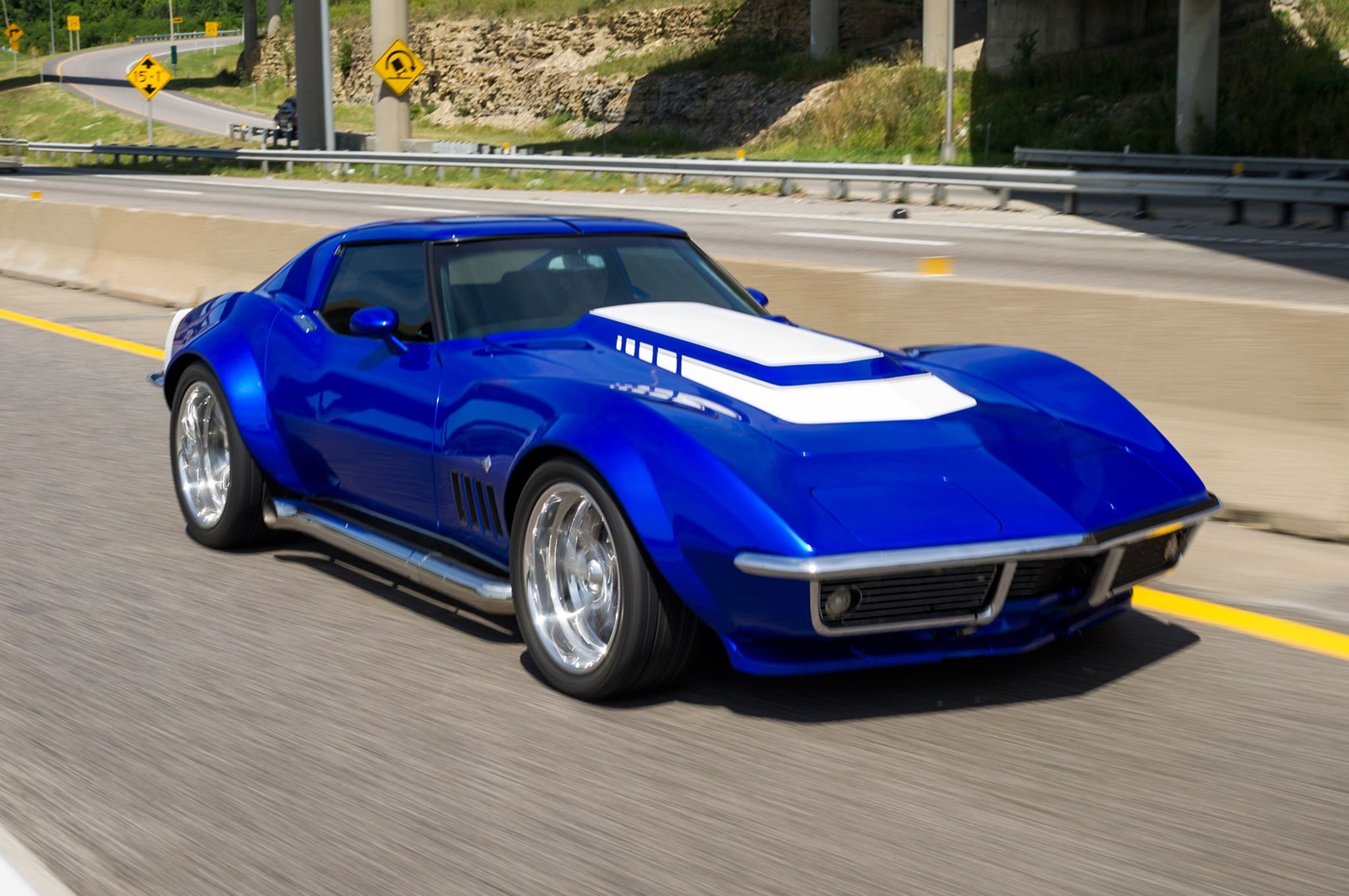 1969, Chevrolet, Corvette, Stingray, Blue,  c3 , Cars Wallpaper