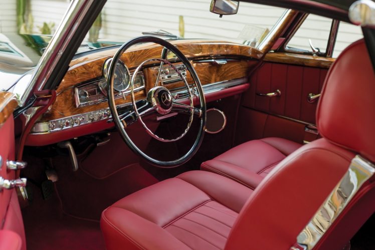 mercedes, 300, Sc, Cabriolet, A,  w188 , Cars, Black, Classic, 1956 HD Wallpaper Desktop Background