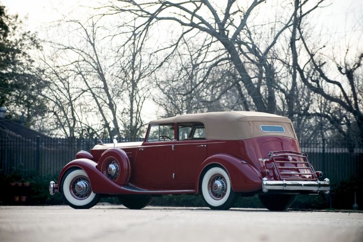 1935, Packard, Twelve, Convertible, Sedan, By, Dietrich, 1208 873, Luxury, Retro, Vintage HD Wallpaper Desktop Background