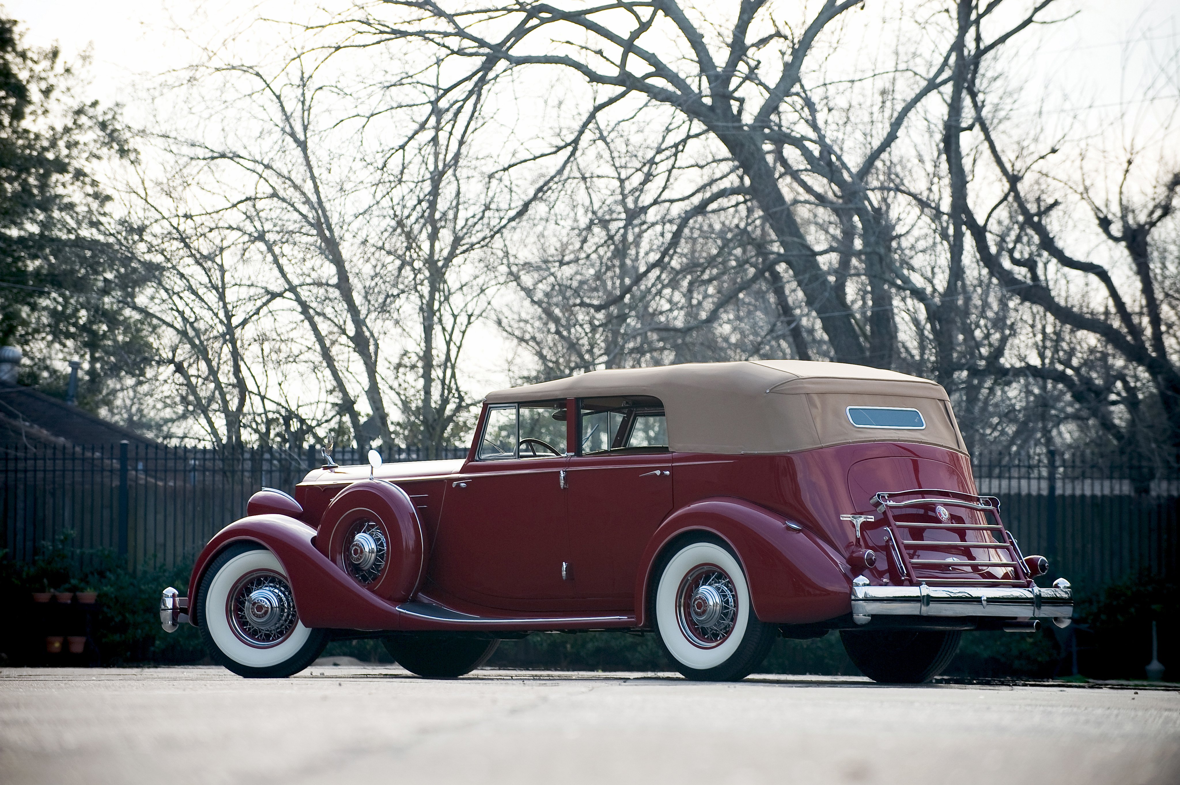 1935, Packard, Twelve, Convertible, Sedan, By, Dietrich, 1208 873, Luxury, Retro, Vintage Wallpaper